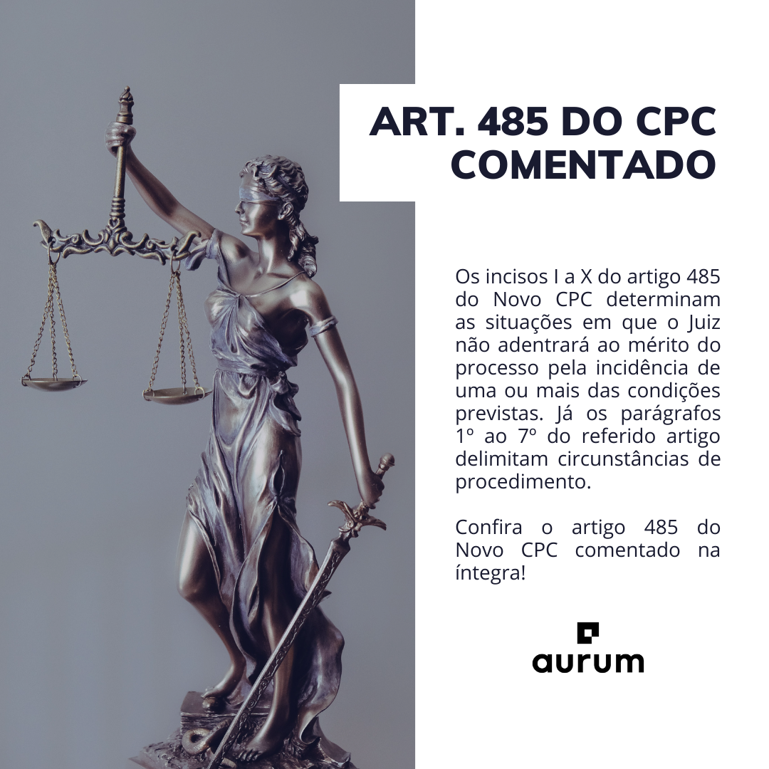 Art 485 do Novo CPC Análise completa das hipóteses previstas