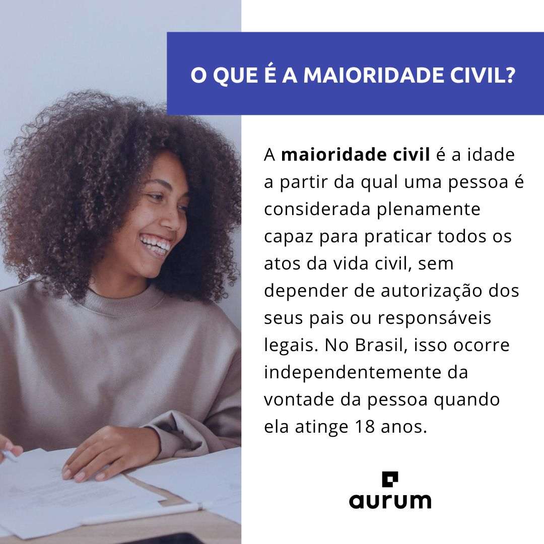 Entenda o que é maioridade civil