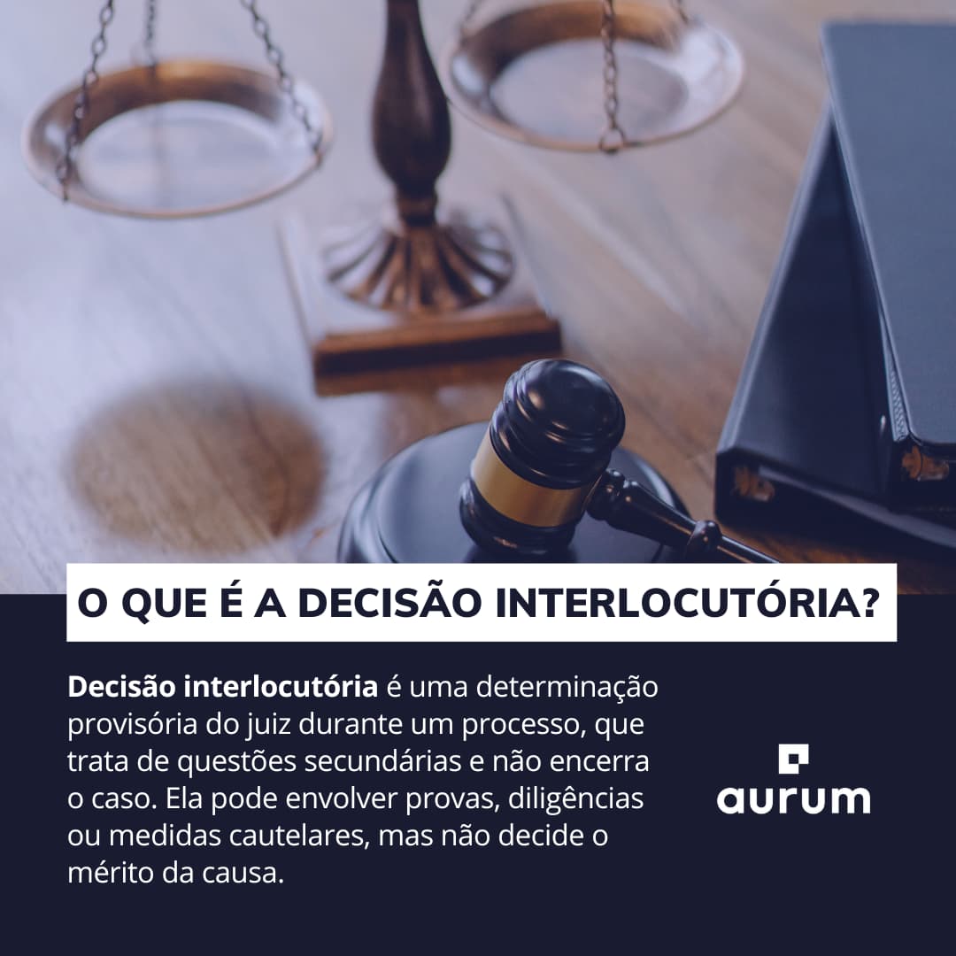 O que é a decisão interlocutória?