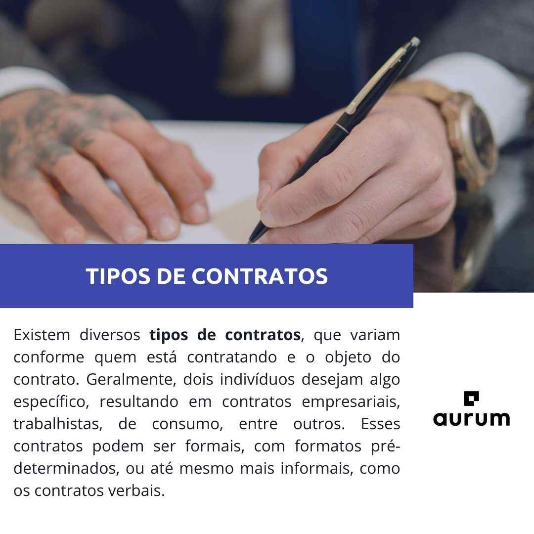 Saiba quais são os tipos de contratos e suas características!
